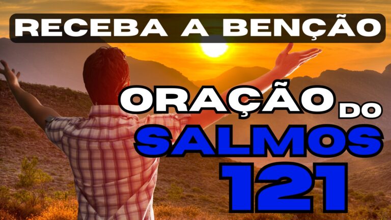 Home de braços aberto olhando para o céu fazendo oração do Salmos 121, uma oração de confiança em Deus.